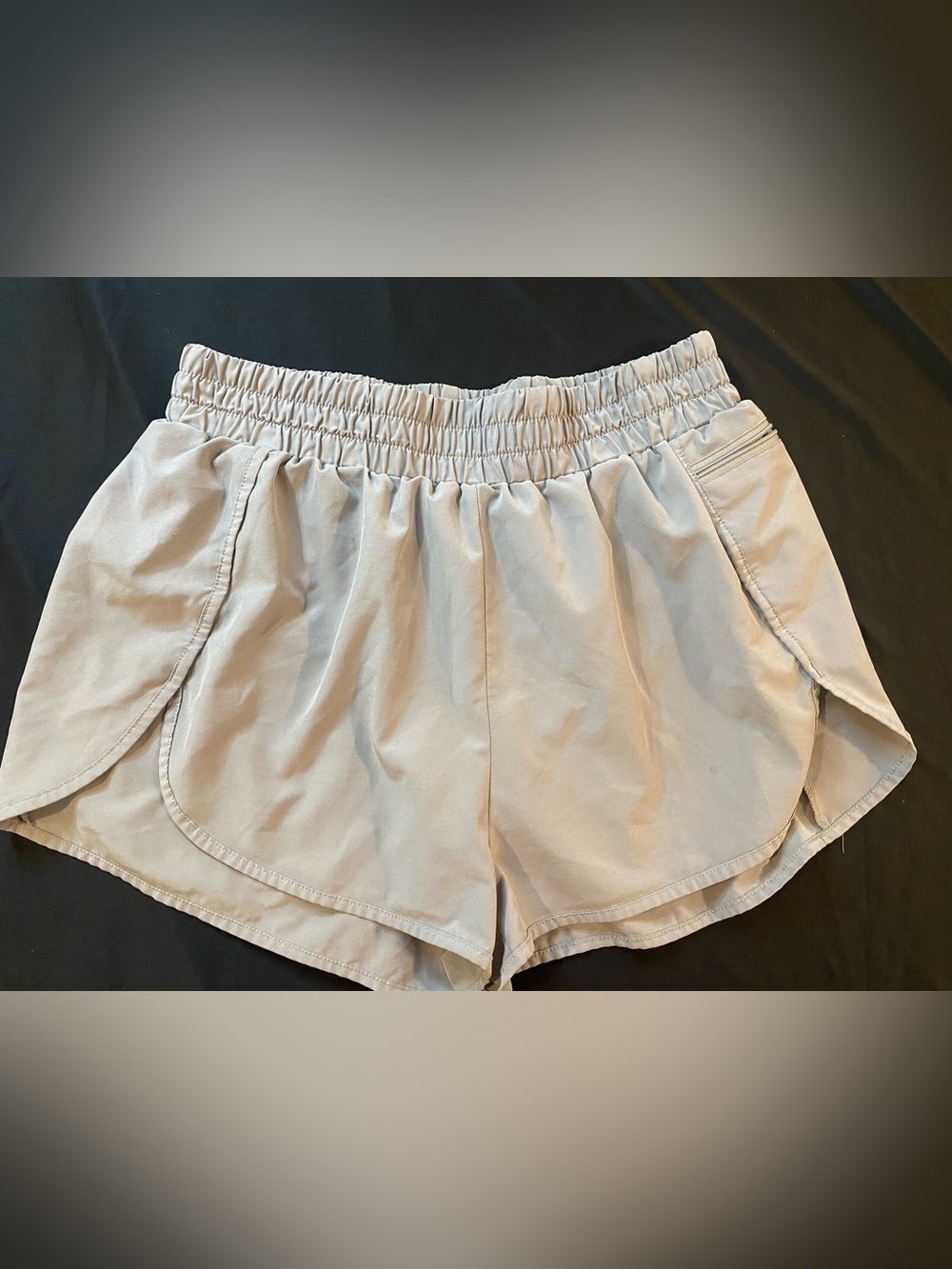 Gray Women’s Elastic-Waist Running Shorts